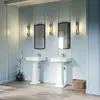 Image de Quintiesse Applique murale pour salle de bain Wellington1, chrome, à 1 lampe, hauteur 40 cm