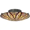 Image de QUOIZEL Plafonnier Victory avec abat-jour style Tiffany