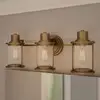 Image de QUOIZEL Applique murale Riggs IP44, laiton vieilli, à 3 lampes