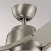 Image de KICHLER Ventilateur de plafond LED Zeus à trois pales, nickel brossé