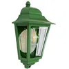 Image de Applique murale DECO LANE 1xE27 60W IP44 aluminium vert, polycarbonate clair H:32,5cm L:19,3cm dimmable