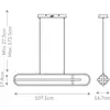 Image de Quintiesse Suspension LED DENMARK, noir mat, longueur 107 cm, métal