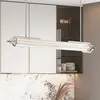 Image de Quintiesse Suspension LED ESPADA, chrome poli, 122 cm, métal/verre