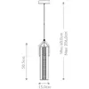 Image de Quintiesse Suspension LED ESPADA, doré brossé, Ø 15 cm métal/verre