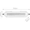 Image de Quintiesse Applique murale LED ESPADA, chrome poli Largeur 70 cm Métal IP44