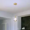 Image de Quintiesse Suspension LED PALMAS, doré/gris fumé, Ø 15 cm, à 1 lampe, verre