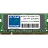Image de GLOBAL MEMORY 4Go DDR2 800MHz PC2-6400 200-PIN SODIMM MÉMOIRE RAM pour Intel MACBOOK 13 Pouces (2.13GHz) (MI-2009)