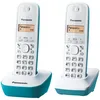 Image de Panasonic KX-TG1612FRC Téléphone Duo sans Fil DECT sans répondeur Bleu [Version Française]
