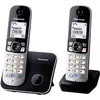 Image de Panasonic KX-TG6812 Téléphone DECT Identification de l'appelant Noir, Gris - téléphones (Téléphone DECT, Haut-parleur, 120 entrées, Identification de l'appelant, Noir, Gris)