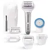 Image de Panasonic - Personalcare ES-EL9A-S503 | Épilateur Electrique Femme - Double rangée de disques avec 60 pinces Wet & Dry Lumiere LED 10 accessoires Tête pivotante flexible à 90° Argent/blanc