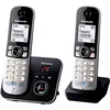 Image de Téléphone fixe sans fil Duo Panasonic KX TG6862 Noir et argent
