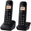Image de Téléphone fixe sans fil Duo - KX-TGB612FRB - Noir PANASONIC