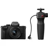Image de Panasonic Lumix G100D | Appareil Photo Hybride + Objectif Lumix 12-32mm + Poignée trépied (Capteur 4/3 20.3MP, Vidéo 4K/ 30p, OZO Audio by Nokia, Mode Selfie Vidéo, Stab.) Noir   Version Française