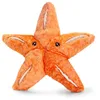 Image de Keel Toys KEELECO - Peluche 100% recyclée - Jouet écologique pour Enfant - Peluche Étoile de mer 25cm - SE1015, Orange