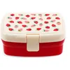 Image de Dotcomgiftshop Boîte à déjeuner avec compartiment amovible - Fraise - Snack - Avec fermeture à clip - Environ 17 x 13 x 7,5 cm