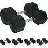 Image de Urban Fitness Pro Haltères hexagonales   Revêtement en caoutchouc (paire)