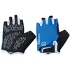 Image de Six Peaks Gants de Cyclisme pour Enfants, Demi-Doigt, légers, Respirants, rembourrés et antidérapants, Bleu, 3-4 Ans