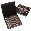Image de Derwent - Set de Peintures Aquarelles & Crayons de Couleur Metallic, Mines Tendres de 3,5 mm & Forme Hexagonale, Coffret Cadeau, 2305948