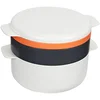 Image de Joseph Joseph - M Cuisine - Set de 4 Pièces Empilables pour Cuisson au Micro-ondes - Blanc Orange et Gris
