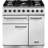 Image de Piano de cuisson gaz FALCON Semi Pro DELUXE 90 BLANC NICKEL BROSSÉ