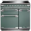 Image de Piano de cuisson induction FALCON ELISE 90 VERT MINERAL MAT NICKEL BROSSÉ