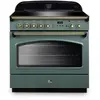 Image de Piano de cuisson gaz FALCON FX TAB IND 90 CM VERT MINERAL MAT LAITON