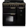 Image de Piano de cuisson gaz FALCON NGC TAB GAZ 90 CM CHARBON LAITON ANTIQUE