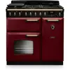 Image de Piano de cuisson gaz FALCON NGC TAB GAZ 90 CM BORDEAUX LAITON ANTIQU