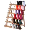 Image de Milward Support de Fil pour surjeteuse   Support de Bobine de Fil en Bois, autoportant ou Mural, 36 bobines, 43 x 57 cm, Hêtre
