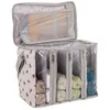 Image de Hobby Gift Grand Sac à Tricoter   Abeille, Rangement de Fil, séparateurs Amovibles, Plusieurs Poches, Fentes pour Aiguilles et Crochets, Housse en PVC, Sangle réglable, Polyester Durable 24x40x30cm