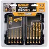 Image de Coffret plastique de 10 forets DEWALT DT50050-QZ HSS Titane Impact Ø 3-3,2-3,5-4-4,5-5-6-8-11-12 mm