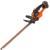 Image de BLACK+DECKER Taille-Haies Sans Fil 18V, Taille-Haies Electrique 50 cm avec Batterie 4 Ah, Lame Asymétrique Double Action, Double Interrupteur et Double Poignée, Ecartement 18 mm, GTC18504PC-QW Noir/Orange