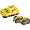 Image de DeWalt Kit de démarrage"Flex V DCB 118 x2, dcb118 x 2 Lot de 2 batteries 54 V/9,0ah, 1 QW DCB118X2-QW Noir/Jaune