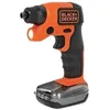 Image de BLACK+DECKER - Tournevis Electrique BDCSFS30C-QW - 3.6V, 180 tr/min, 5.5Nm, Lampe LED Intégrée, Coffret d'Accessoires Situé Sur La Base, Orange - 31 Embouts de Vissage Noir
