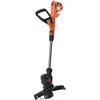 Image de BLACK+DECKER Coupe-Bordures Filaire 450W, Coupe-Bordures Electrique 25 cm avec 2 Poignées, Manche Télescopique, Roue de Guidage et Déroulement du Fil Automatique, BESTE625-QS Multicolore