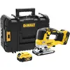 Image de DEWALT - Scie Sauteuse à Poignée Supérieure Brushless XR 18V 5 Ah - DCS334P2-QW - Scie sans Fil avec Coffret TSTAK, 2 Batteries et Chargeur - Courses à Vide 3200tr/min - Coupe Bois 135mm / Acier 10mm