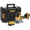 Image de DeWalt Scie Sauteuse à Prise par le Corps Brushless XR 18V 5 Ah -DCS335P2-QW, Scie sans Fil avec Coffret TSTAK, 2 Batteries et Chargeur, Courses à Vide 3200cps/min