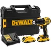 Image de DEWALT - Perceuse-Visseuse à Percussion sans-Fil XR 18 V Brushless, Inclue 2X Batteries 2Ah, 1X Chargeur et 1X Coffret De Transport, DCD709D2T-QW