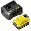 Image de Starter Kit Chargeur 2 A + 1 Batterie 18V 4 Ah - SFMCB14M1-QW STANLEY FATMAX V20