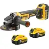 Image de Meuleuse d'angle sans fil DEWALT 18 Volt / 5 Ah, 125 mm (sans brosse), avec 3 batteries