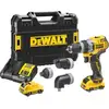 Image de Perceuse-visseuse sans fil DEWALT 12 volts / 3 Ah avec 4 porte-outils interchangeables sans outil DCD703L2T-QW