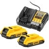Image de Starter-Set Akku-Kit DCB1104D2, 18Volt, Chargeur