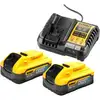 Image de Kit batterie DEWALT (2x 18V/5Ah PS plus DCB1104)