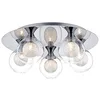 Image de DAR ZEKE - Plafonnier affleurant chrome poli, 5x G9