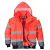 Image de Portwest Blouson Haute-Visibilité bicolore, Couleur: Rouge/Marine, Taille: XXL, C465RNRXXL