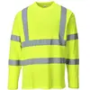 Image de Portwest T-Shirt Hi-Vis manches longues, Couleur: Jaune, Taille: XXXL, S278YERXXXL