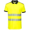 Image de Portwest Polo HV PW3, Couleur: Jaune/Noir, Taille: XL, T180YBRXL