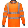 Image de Portwest Polo coton majoritaire manches longues, Couleur: Orange, Taille: XXL, S271ORRXXL