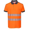 Image de Portwest T180 Polo HV PW3 Tissu Absorbant L'humidité Boucle d'attache Léger