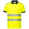Image de Portwest Polo HV PW3, Couleur: Jaune/Marine, Taille: L, T180YNRL